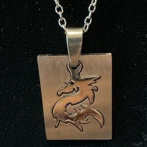 Unisex Stainless Steel Laser Cut Dragon Necklace